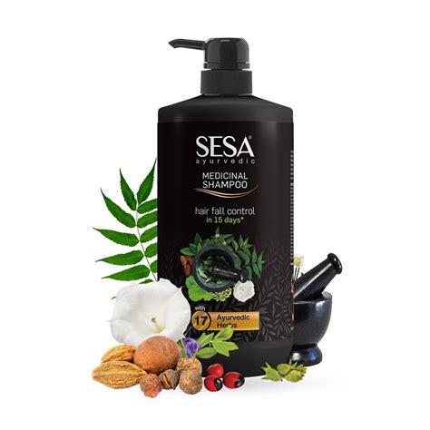 Sesa Ayurvedic Medicinal Shampoo 1 Lt Hairfall Control Anti Dandruff ...