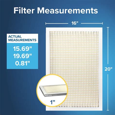 Filtrete 16-in W x 20-in L x 1-in MERV 5 300 MPR Basic Dust and Lint ...