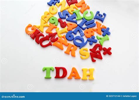 Letters TDAH Attention Deficit Hyperactivity Disorder in Spanish that ...