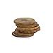ExclusiveLane Round Wooden Handcrafted Coasters Set for Dining Table ...