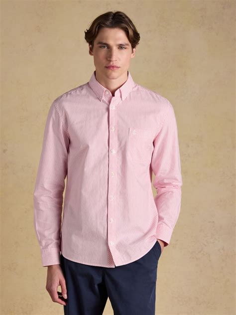 Buy Joules Pink & White Striped Classic Fit Oxford Shirt from Next India