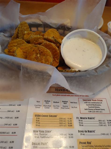 Menu at Texas Roadhouse BBQ, Johnson City, N Roan St