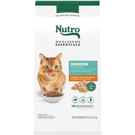 Nutro Wholesome Essentials Indoor Dry HYZ01 Cat Food, Chicken & Brown ...
