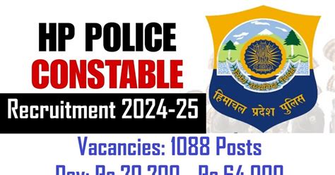 HP Police Constable Recruitment 2024 | Apply for 1088 HP Constable Jobs ...