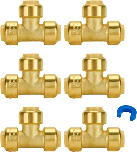 Buy SUNGATOR 6-Pack 12-Inch Push Fit Plumbing Tee, Push-to-Connect ...