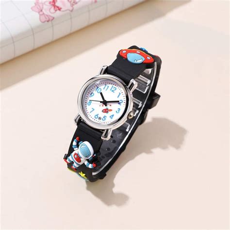 1pc Astronaut Pattern Macaron Color Series Children's Watch, Colorful ...