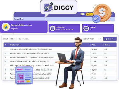 Scrape any website with AI powered Scraper - Diggy Miner AI