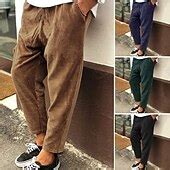 Men's Corduroy Pants Winter Pants Trousers Cropped Pants Casual Pants ...