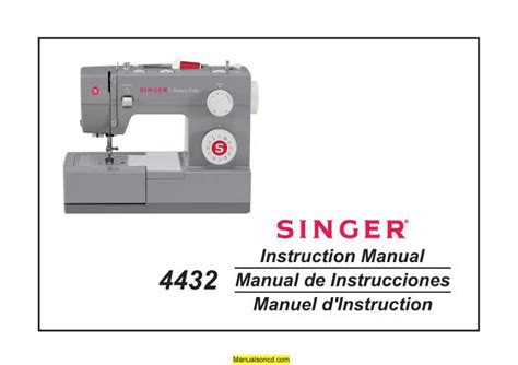 Singer Sewing Machine 4432 Operating Manual 的图像结果