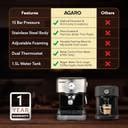 AGARO Imperial Espresso Coffee Maker, Coffee Machine, 15 Bars, 6 Cups ...
