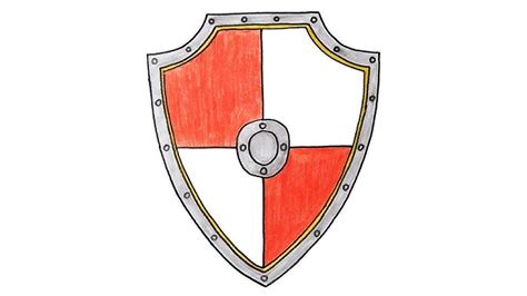 How To Draw A Knight With A Sword And Shield