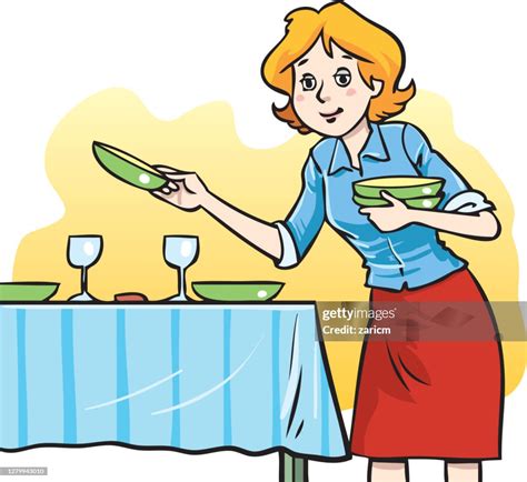 Set Table Cartoon 的图像结果