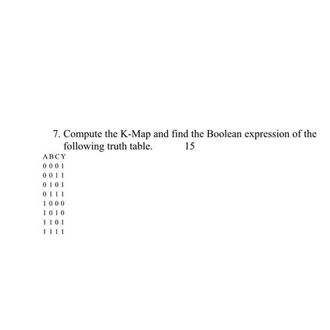 K Map to Boolean Expression 的图像结果