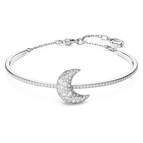 Swarovski Sublima bangle, Moon, White, Rhodium plated : Amazon.in ...