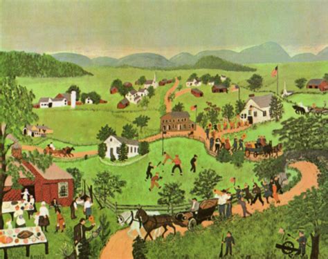 July Fourth by Grandma Moses | Grandma moses, Kids canvas art, American ...