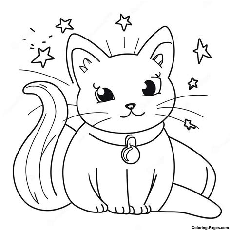 Hocus Pocus Black Cat Coloring Page | Coloring-Pages.com