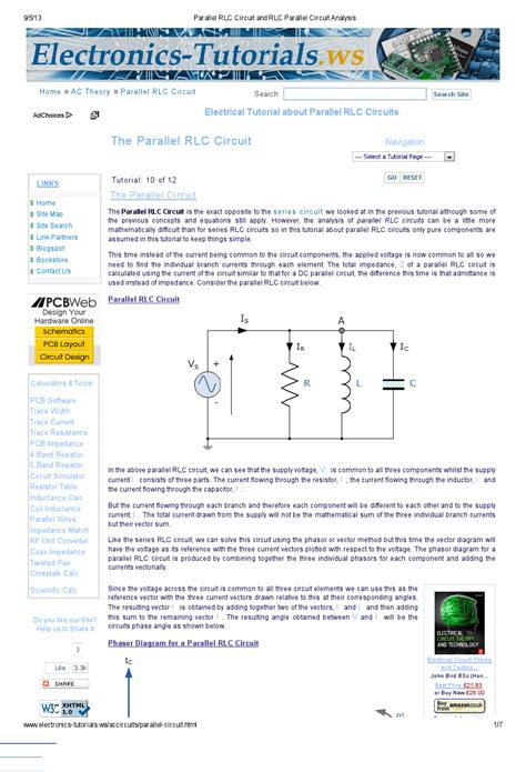 Image result for Parallel RLC Circuit Example