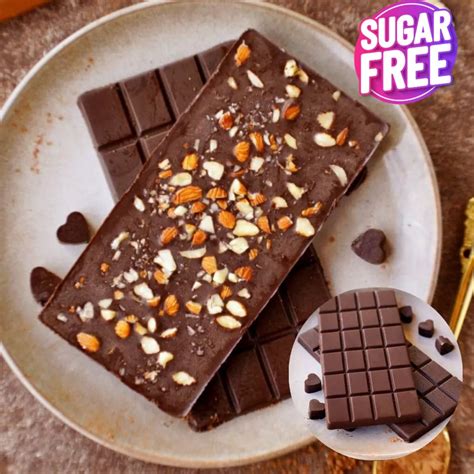 Buy Sugar-Free Almond Dark & Plain Dark Chocolate Bars Online