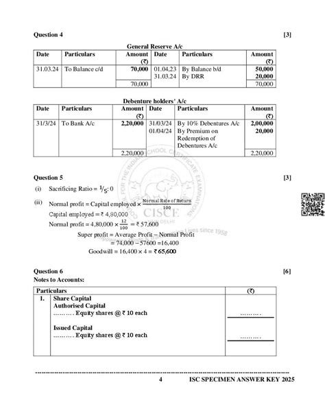 Image result for ISC Accounts Sample Paper Class 12 Sem 2