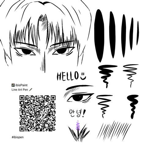 IbisPaint X Line Art Brush code Drawing Tips, Ideas, Line Art, Brushes ...