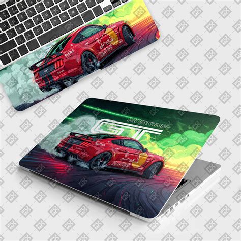 Mustang GT Red Bull Drift Beast Cars & Bikes Laptop Skin