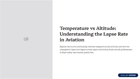Temperature vs Altitude: Lapse Rate Insights for Aviation Safety - Studocu