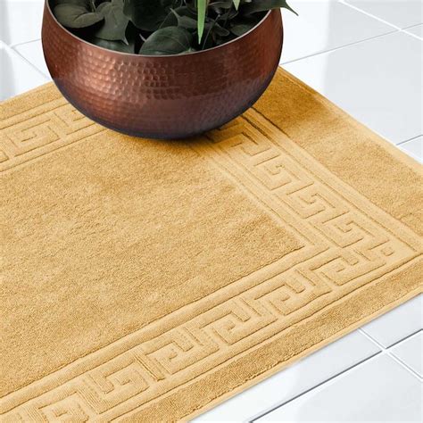 Superior 13-in x 12-in Gold Cotton Bath Mat Set BATH MAT GL at Lowes.com