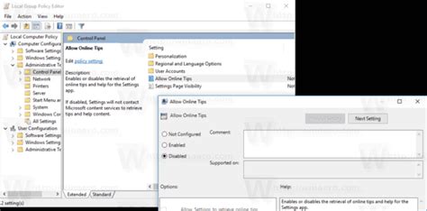 Image result for Disable Windows Tips
