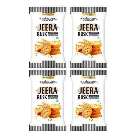 The Baker's Dozen 100% Wholewheat Jeera Rusk | Made with Freshly ...