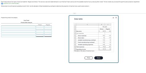 [Solved] Please help. ExerTread produces two types of exercise ...