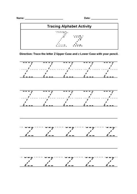 Letter Z Worksheets Alphabet | 101 Activity