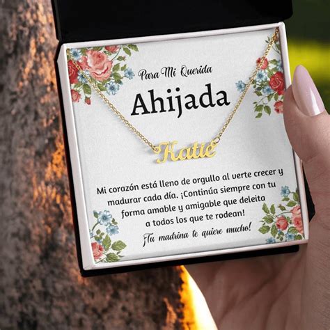 Spanish Goddaughter Gift, Ahijada Collar Carta, Regalo De Madrina ...