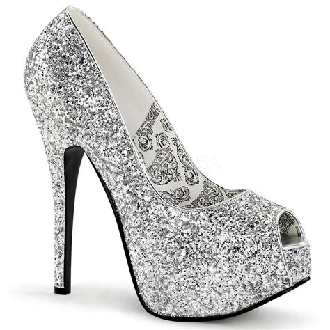 Silver Glitter Pumps