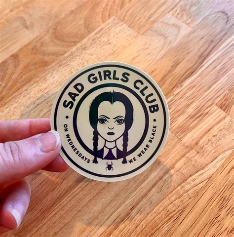 RePop Gifts | Sad Girls Club, Wednesday Addams, Vinyl Sticker
