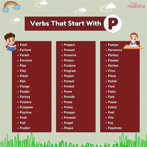 Verbs That Start With P in English (With Meanings & Examples)