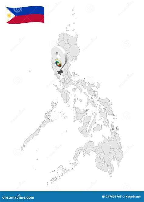 Location Province of Pampanga on Map Philippines. 3d Location Sign of ...