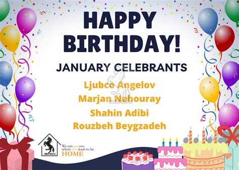 Happy Birthday January 2022 Celebrants! The whole team wishes you the ...