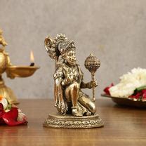 Buy Pure Brass Superfine Lord Hanuman Idol - 4.5 inch - Budhshiv.com
