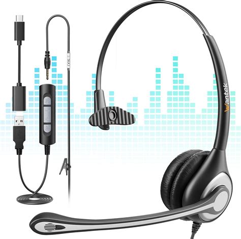 Amazon.com: 3.5mm Jack Cell Phone Headset with Microphone Noise ...