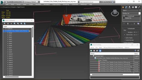 3D model Unfolded Color Palette Guide Mockup | 3D Molier International