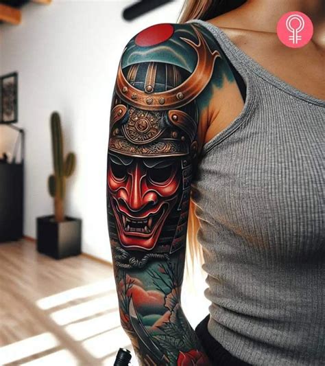8 Attractive Samurai Mask Tattoos With Meanings