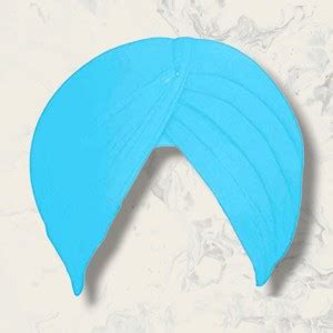 Amritsari Sky Blue 3.75 Meters Unstitch (Turban) FullVoile Cotton Self ...
