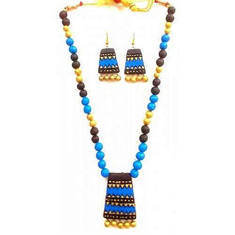 Buy Authentic GI Tagged Blue & Brown Bankura Panchmura Terracotta Craft ...