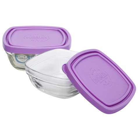 Freshbox Square with Purple Lid 2 PCS SET - 300 ML – Home Asia Store