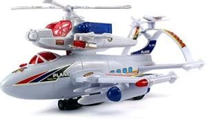 Velocity Toys Dyna-Hawk Helicopter Plane Battery Operated Bump And Go ...