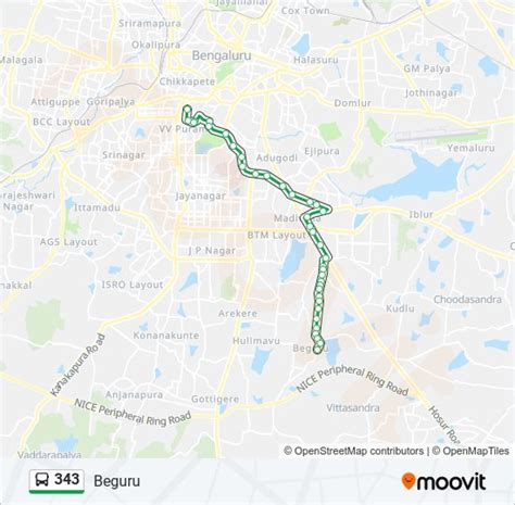 343 Route: Schedules, Stops & Maps - Beguru (Updated)