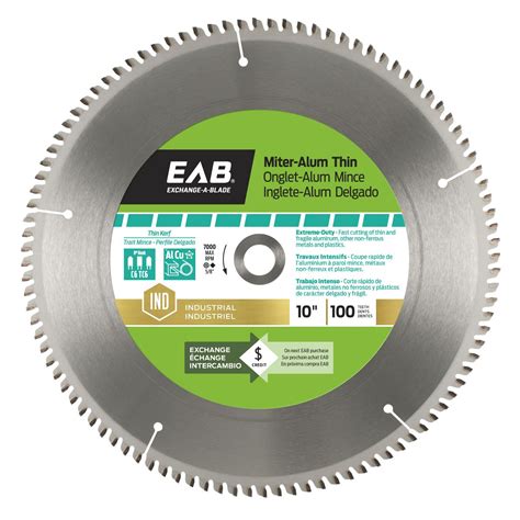 Saw Blades Metal Cutting Miter Aluminum 10" | Exchange-A-Blade® | EAB ...