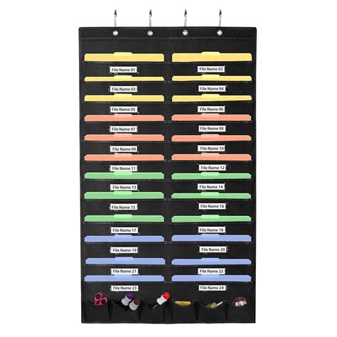 Magicfly Hanging Wall File Organizer, 24 Pockets Hanging File Folder ...
