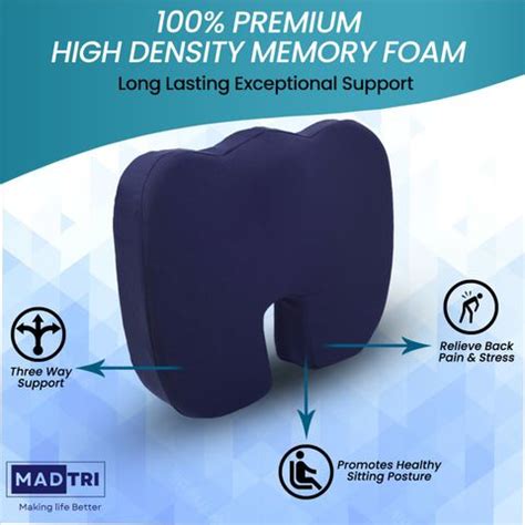 MADTRI Coccyx seat cushion built for sciatica pain relief Back / Lumbar ...
