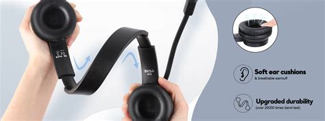 EKSAtelecom H12 3.5mm Stereo Headset For Call Center, Office, Webinar ...